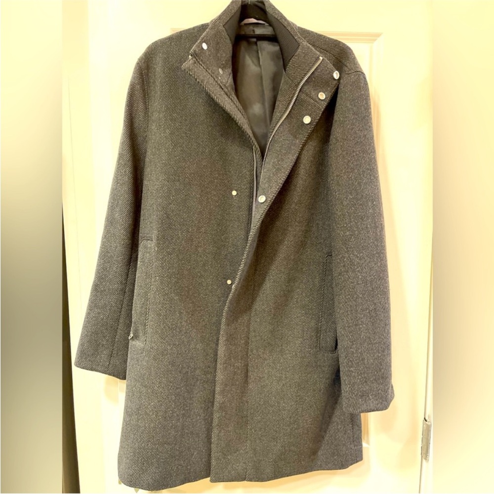 H&M long grey winter jacket 36R